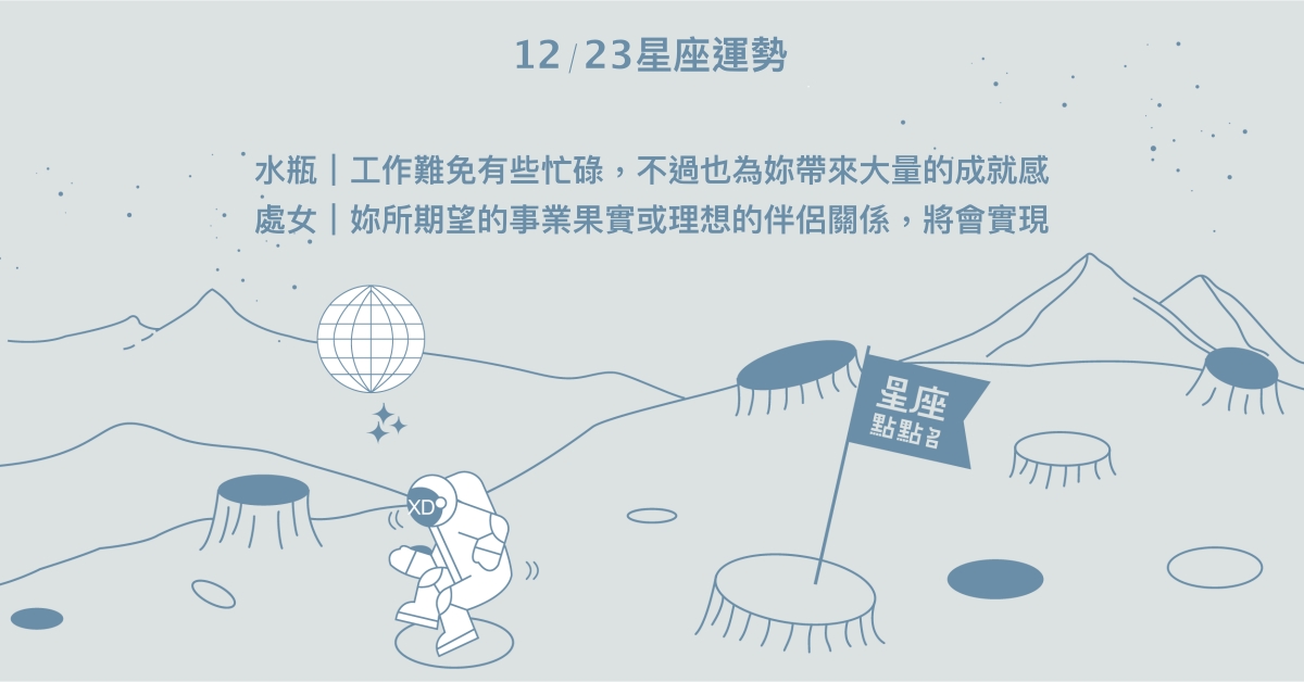 12/23星座點點名：天蠍將觀察轉為讚美能夠指引他人。每日星座進化2.0 星座運勢、當日運勢、星座點點名、每日星座進化2.0