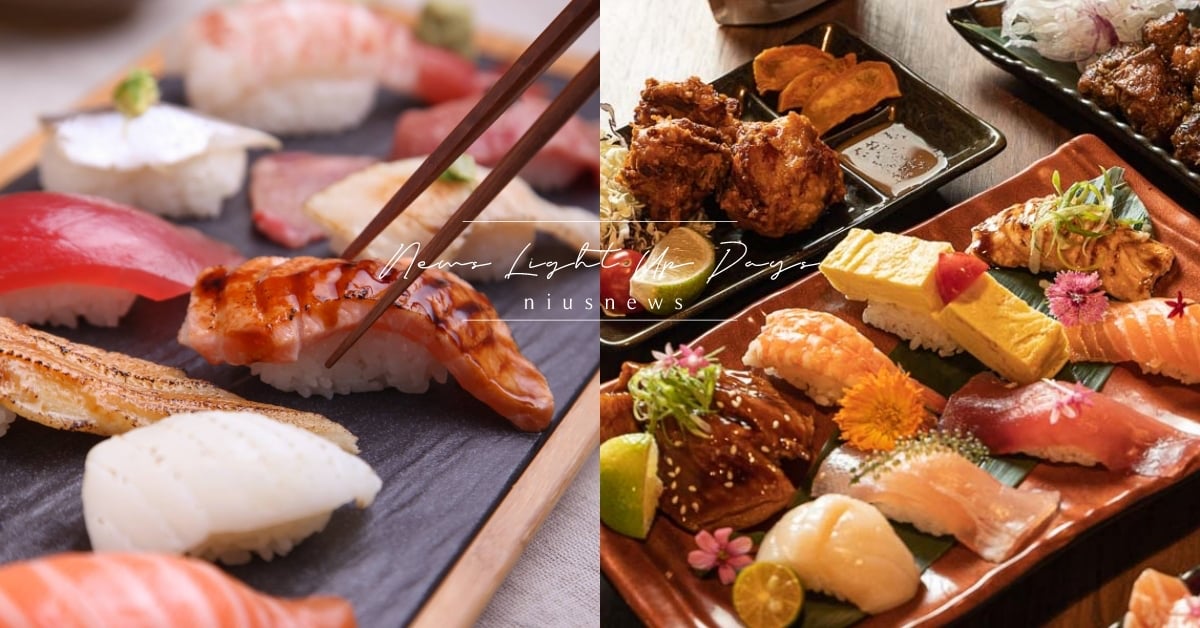 2023台中7間平價壽司推薦！「金衛亭」超浮誇鮭魚壽司，「一笈壽司」輕井澤品牌 台中、台中壽司、台中美食、壽司、日本料理、金衛亭、耕壽司、丸億、信兵衛、魚和米、一笈壽司、森川梅亭、平祿壽司