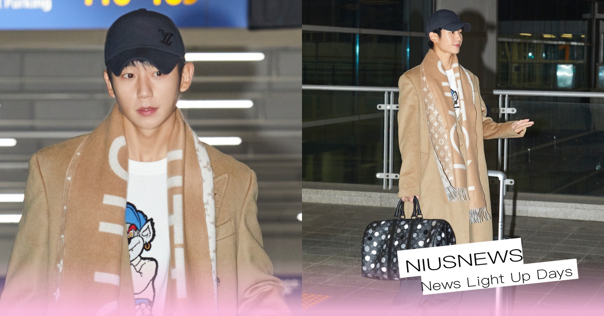 丁海寅為LV正式抵台！草間彌生點點包×長大衣55萬行頭機場見粉絲，晚間行程曝光！ 丁海寅、Louis Vuitton、台北101旗艦店、開幕活動