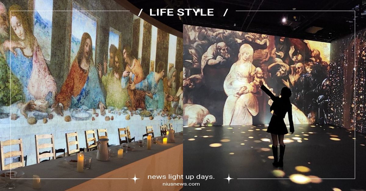 《達文西光影藝術特展》台北101開展！絕美互動式投影必拍，《最後的晚餐》實體呈現 台北101、走進大師的腦內：李奧納多·達文西-光影體驗展、達文西光影藝術特展、蒙娜麗莎、最後的晚餐、文藝復興時期、達文西、双融域 AMBI SPACE ONE、李奧納多·達文西