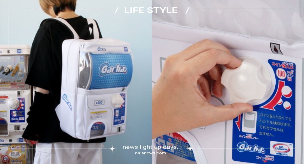 扭蛋控必收！日本驚推「扭蛋機背包」，外加「可扭動把手」喀喀聲超療癒！ 日本、扭蛋、扭蛋機背包、扭蛋機、行動扭蛋機、可扭動把手、背包、痛包