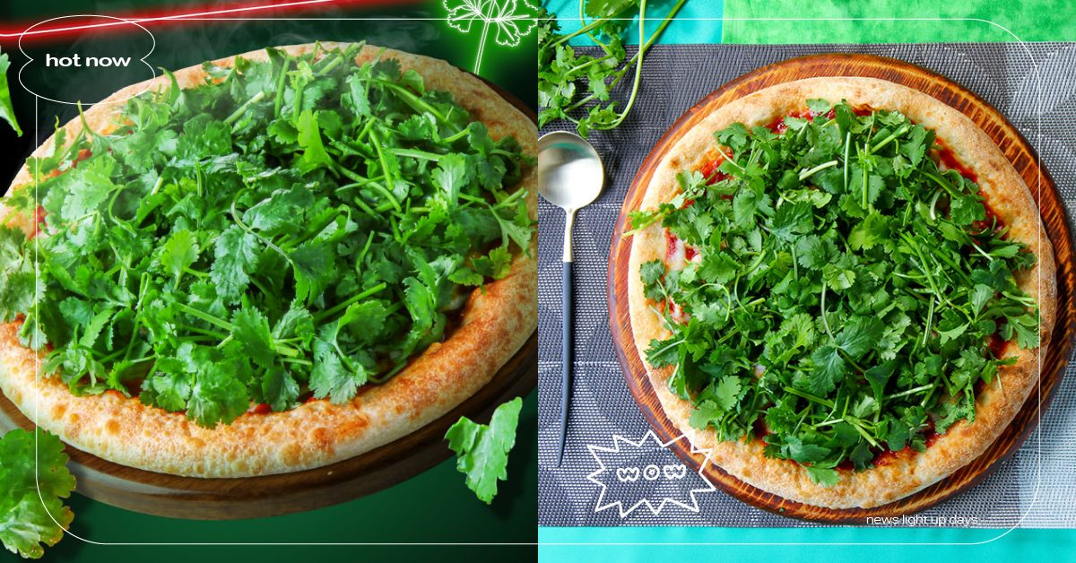 日必勝客發狠推「爆量香菜披薩」！一開蓋濃郁香菜味撲鼻，得罪義大利人靈感：學台灣的 必勝客、香菜披薩、香菜pizza、爆量香菜披薩、パクチーすぎて草、Pizza Hut、ピザハット