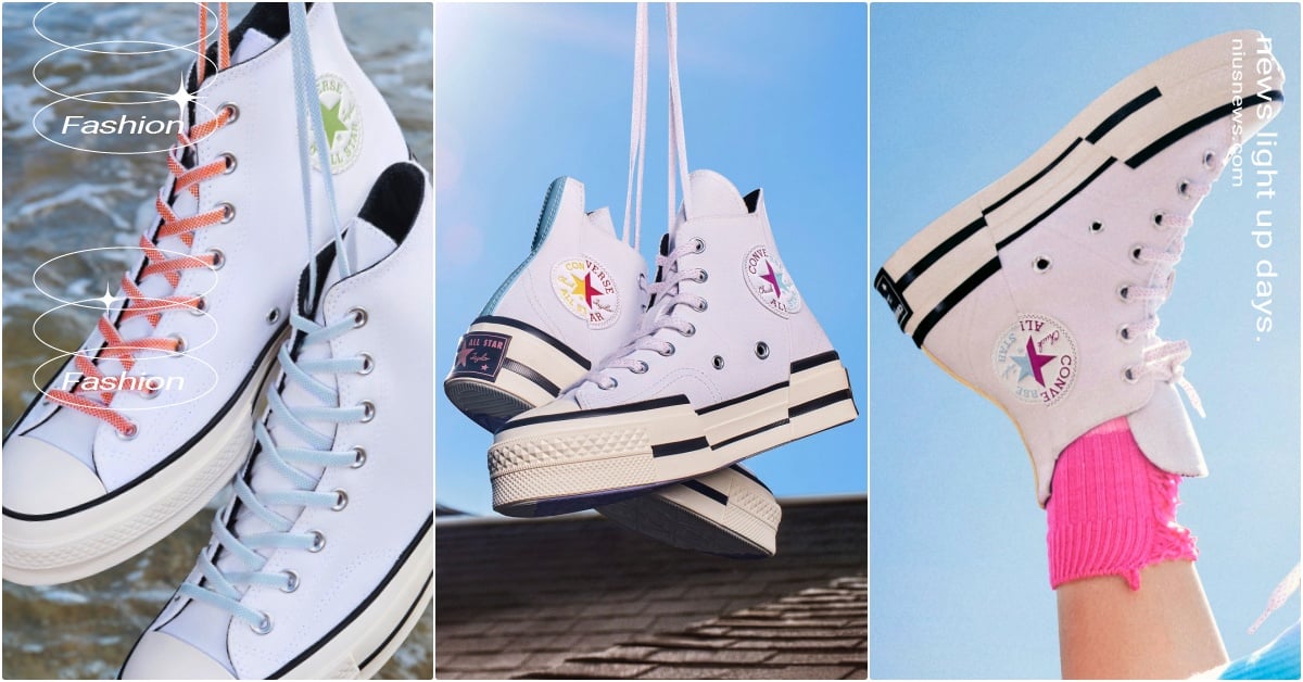 CONVERSE「夢幻變色小白鞋」開賣！寶寶藍鞋帶＋酪梨綠星星，陽光一照魔法上色 CONVERSE小白鞋、CONVERSE帆布鞋、CONVERSE紫外線、CONVERSE變色、小白鞋推薦、白色帆布鞋推薦、太陽變色鞋、平價小白鞋、CHUCK70