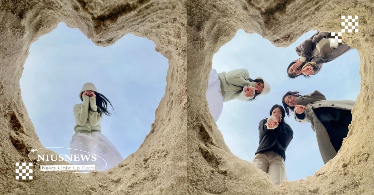 韓國最新流行「沙灘愛心拍照法」4步教學！愛心洞怎麼挖、相機設定模式一次公開！ 韓國、韓國拍照、韓國流行、拍照、沙灘、沙灘愛心、情侶、情侶拍照
