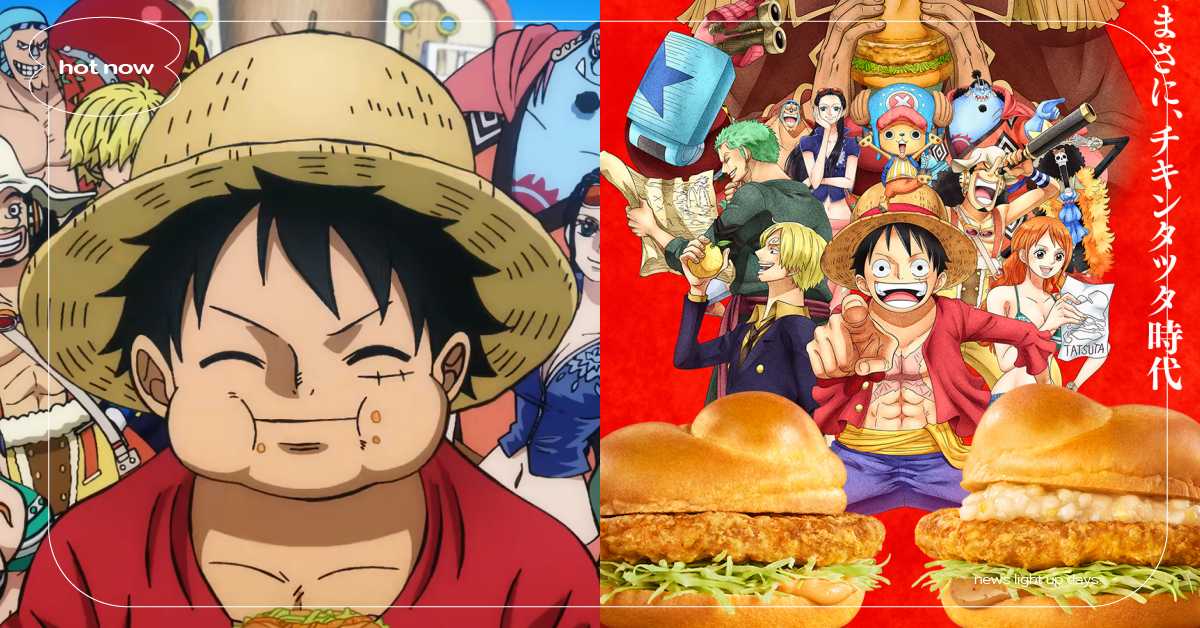 《航海王》×日本麥當勞推7限定新品！經典炸雞堡回歸、澀谷「超高主廚帽廣告」大爆笑 日本、動漫、動畫、漫畫、航海王