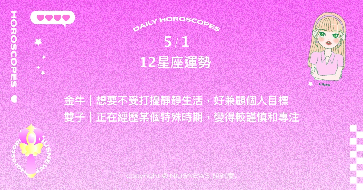 5/1星座點點名：摩羯放心享受過往的投資。每日星座進化2.0 星座運勢、當日運勢、星座點點名、每日星座進化2.0