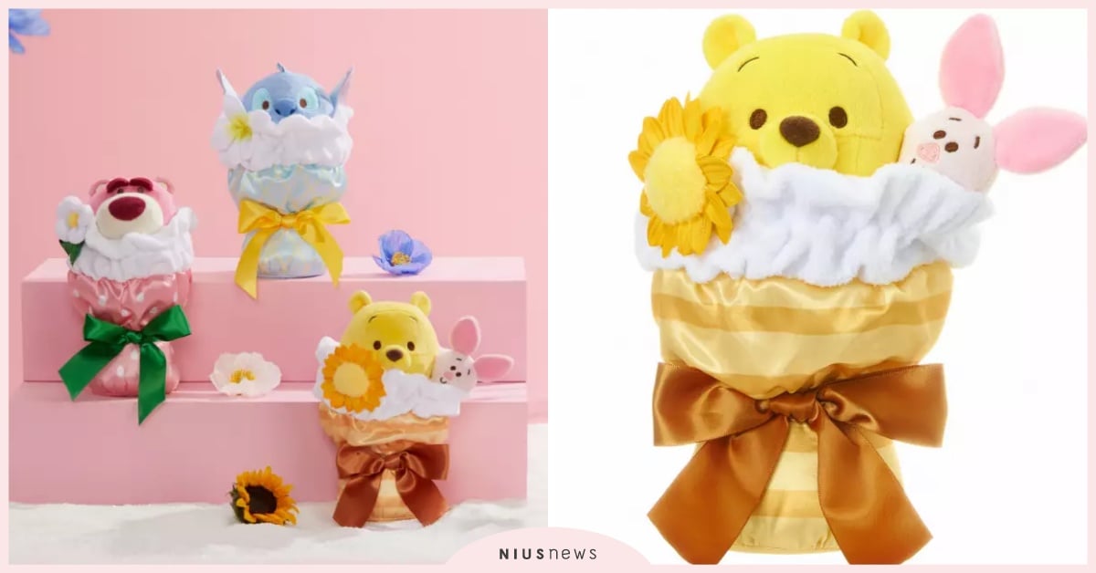 亞洲限定！迪士尼「母親節玩偶花束」台灣就買得到，維尼款還帶有蜂蜜味道 迪士尼、shopDisney、Disney、小熊維尼、熊抱哥