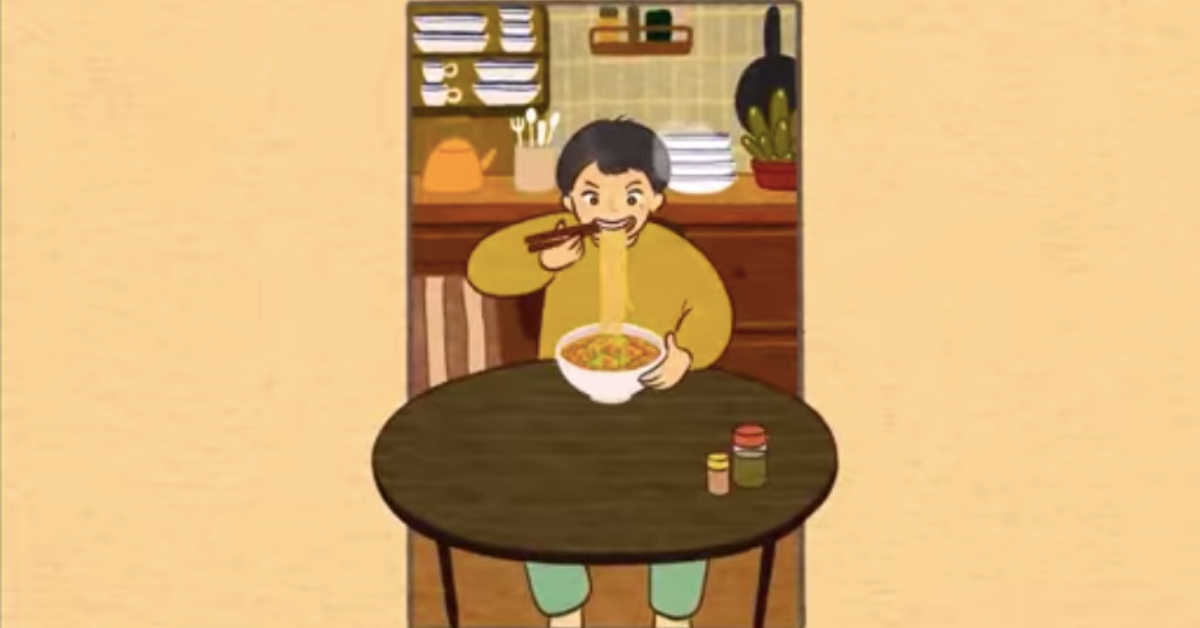 三種動畫風格，用一碗正麵貫穿 Maruchan、正麵、日本泡麵