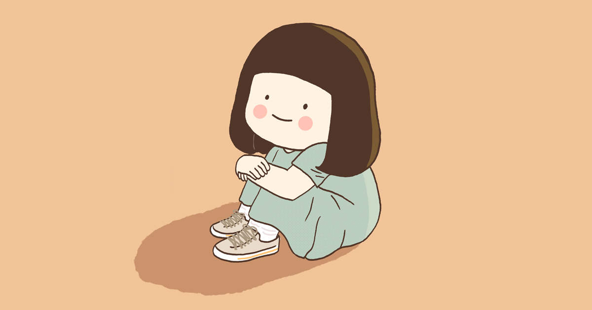 不急著從感性中抽離，多給自己一些時間 自己、插畫、可愛、女孩、圖文創作