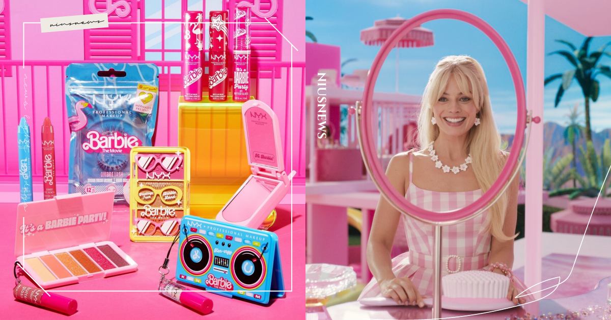 NYX聯名《Barbie芭比》彩妝太夢幻！迷你眼彩盤、復古掀蓋手機隨身鏡可愛必收 NYX、聯名、芭比、聯名彩妝