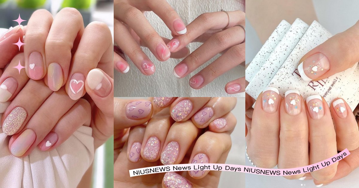 用指尖甜蜜放閃！10款情人節約會推薦「韓國愛心美甲」範本，嬌羞腮紅光看就怦然心動 美甲範本、指甲、七夕、情人節、約會美甲、愛心美甲