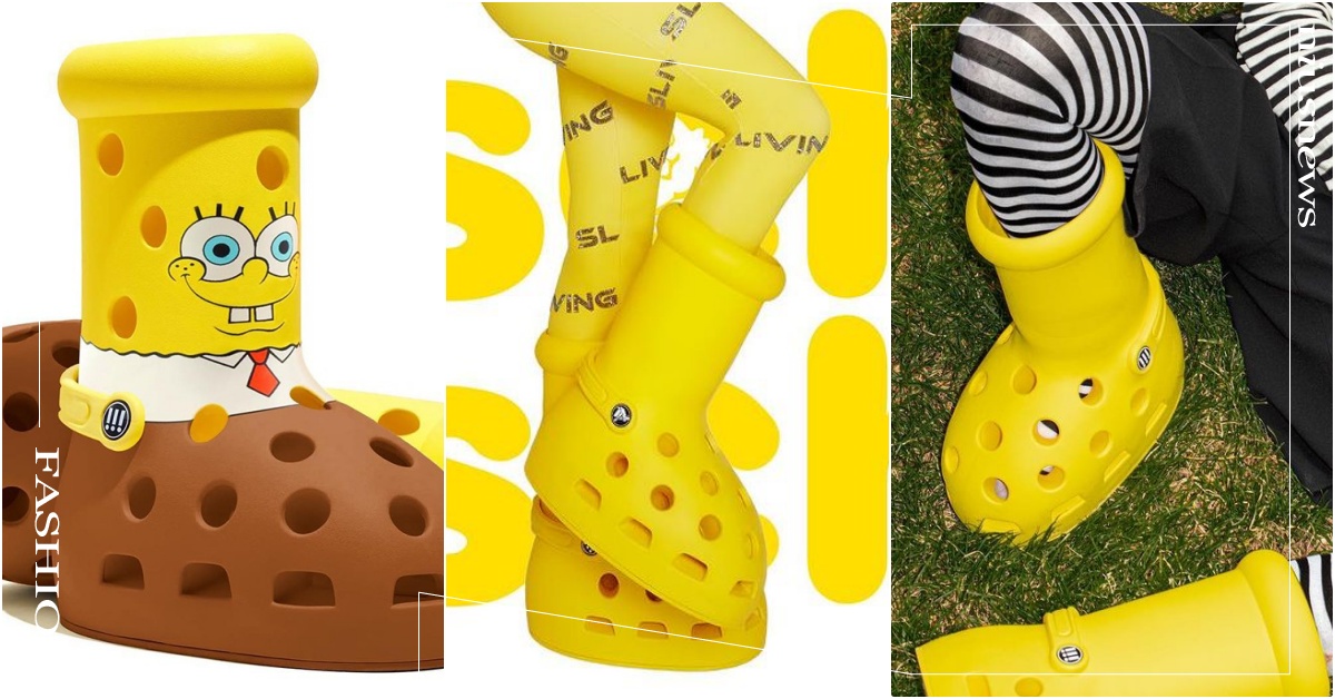 海綿寶寶穿上腳？MSCHF聯名Crocs洞洞大黃靴開賣！原子小金剛紅靴後爆紅預定 原子小金剛大紅靴、MSCHF、紅靴、MSCHF原子小金剛、MSCHF海綿寶寶、MSCHF黃靴、MSCHF品牌、海綿寶寶靴子、海綿寶寶Crocs、Crocs聯名、CrocsMSCHF