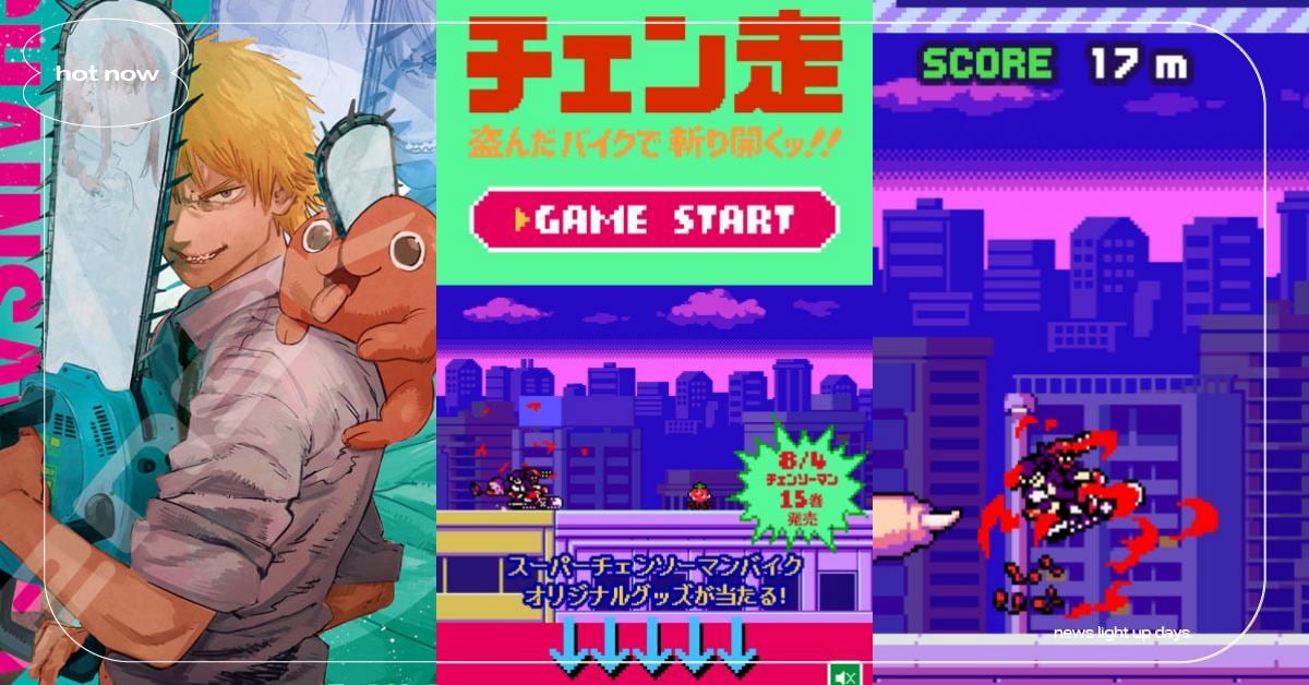《鏈鋸人》推8bit小遊戲！重現「超級鏈鋸人摩托車」橋段、躲避食客追殺超難拿分？ 動漫、漫畫、鏈鋸人、鏈鋸人漫畫、鏈鋸人第二部、鏈鋸人學園篇、8bit、8bit遊戲、y2k