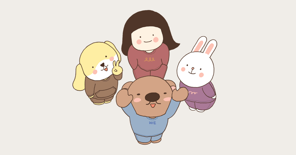 青春最美的旋律 插畫、朋友、可愛、療癒、陪伴