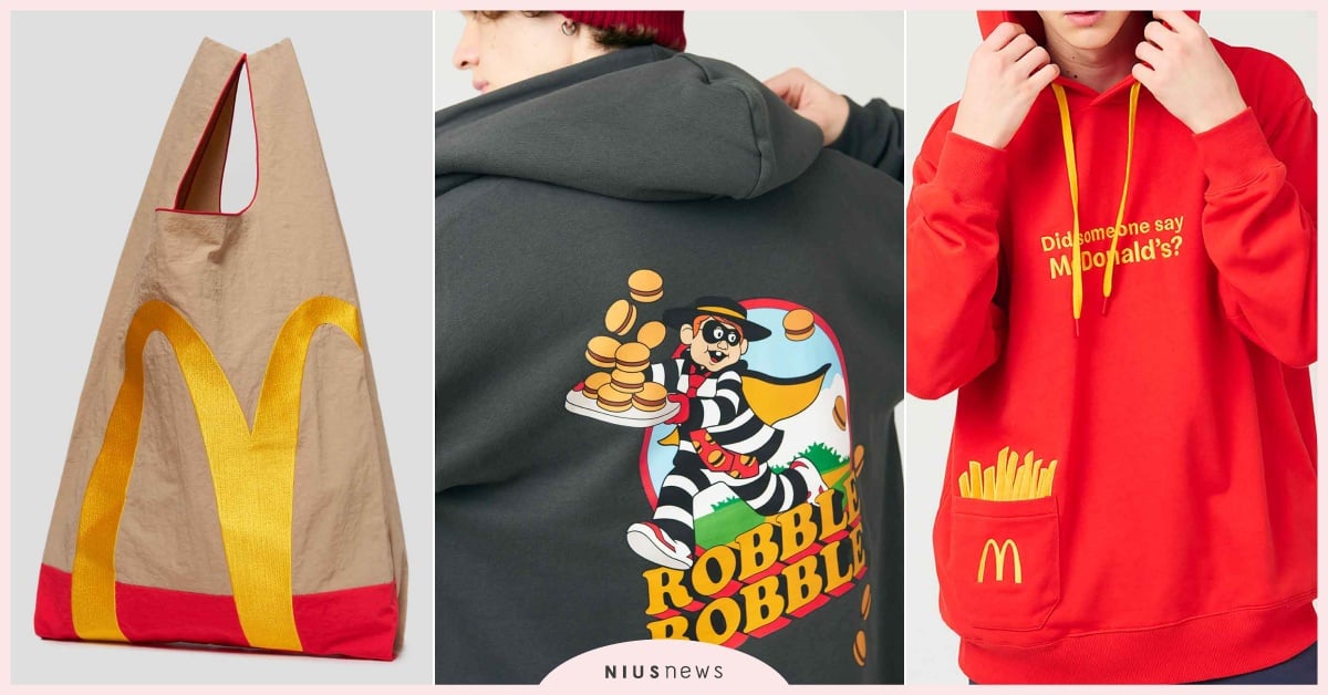 日牌麥當勞18款聯名「薯條沾醬外套＋漢堡神偷上衣」開賣！速食外帶紙袋神還原成包包 graniph麥當勞、麥當勞叔叔、奶昔大哥、漢堡神偷、大鳥姊姊、麥當勞聯名、麥當勞服飾、麥當勞包包、麥當勞廣告、麥當勞外帶紙袋、薯條衣服