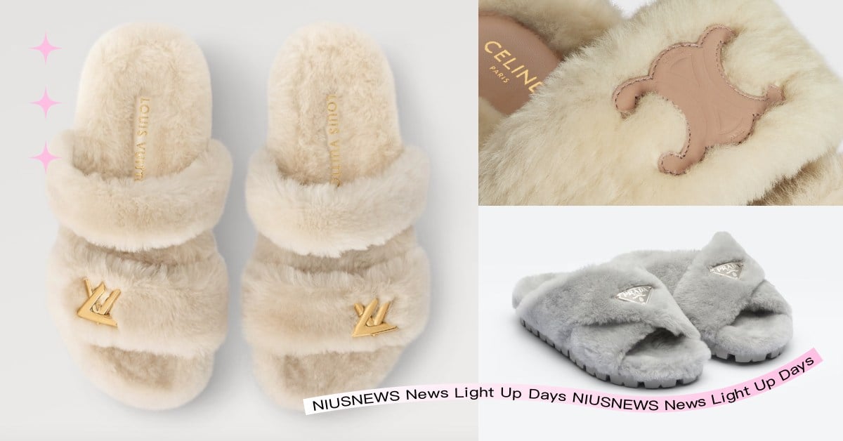 秋冬可愛療癒「精品毛毛拖鞋」8選！LV、CELINE溫柔優雅，PRADA修飾滿分 精品毛毛拖鞋推薦、毛毛拖鞋、CELINE、Hermès、LOUISVUITTON