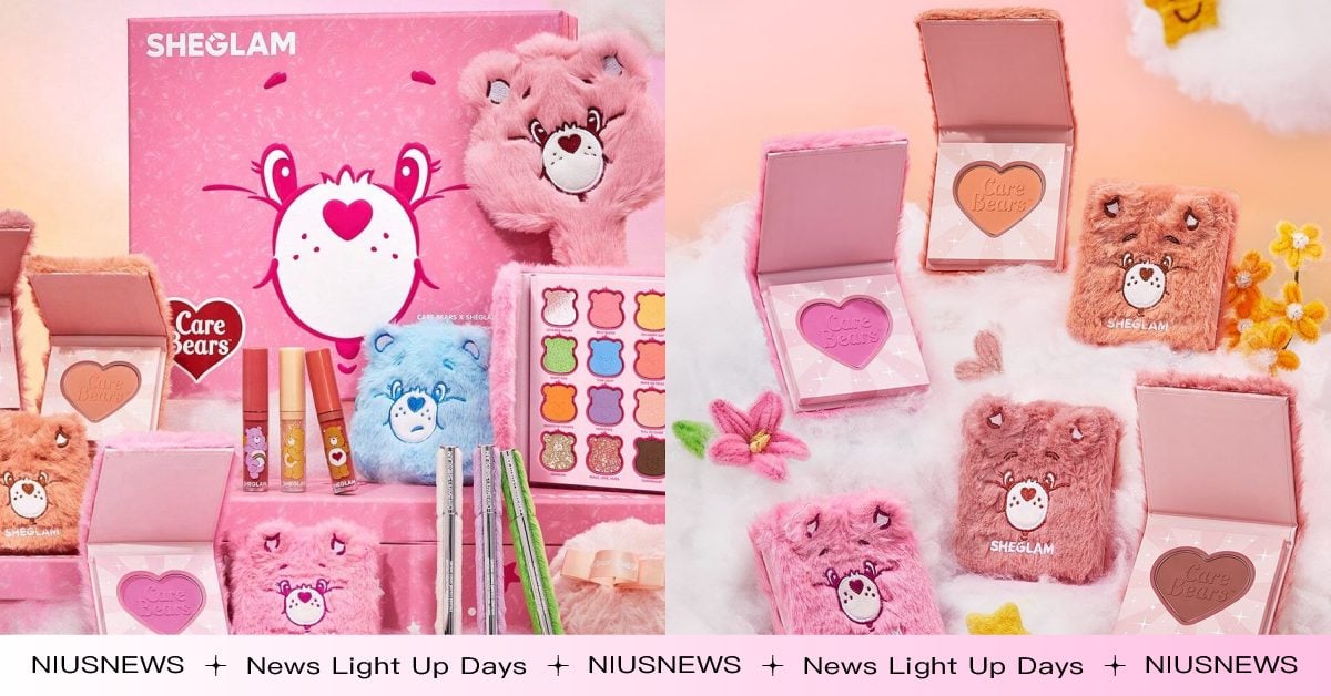 Care Bears彩虹熊推出彩妝！毛絨絨眼影、愛心腮紅超可愛，毛球打亮粉撲必收 彩虹熊、Carebears、聯名、