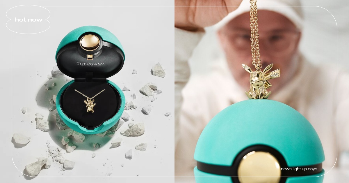 Tiffany×《寶可夢》夢幻聯動！經典小藍盒變身「精靈球」、黃金皮卡丘超欠收服 寶可夢、Daniel Arsham、Tiffany、Tiffany & Co.、Tiffany藍、皮卡丘、小火龍、傑尼龜、胖丁、卡拉卡拉、夢幻