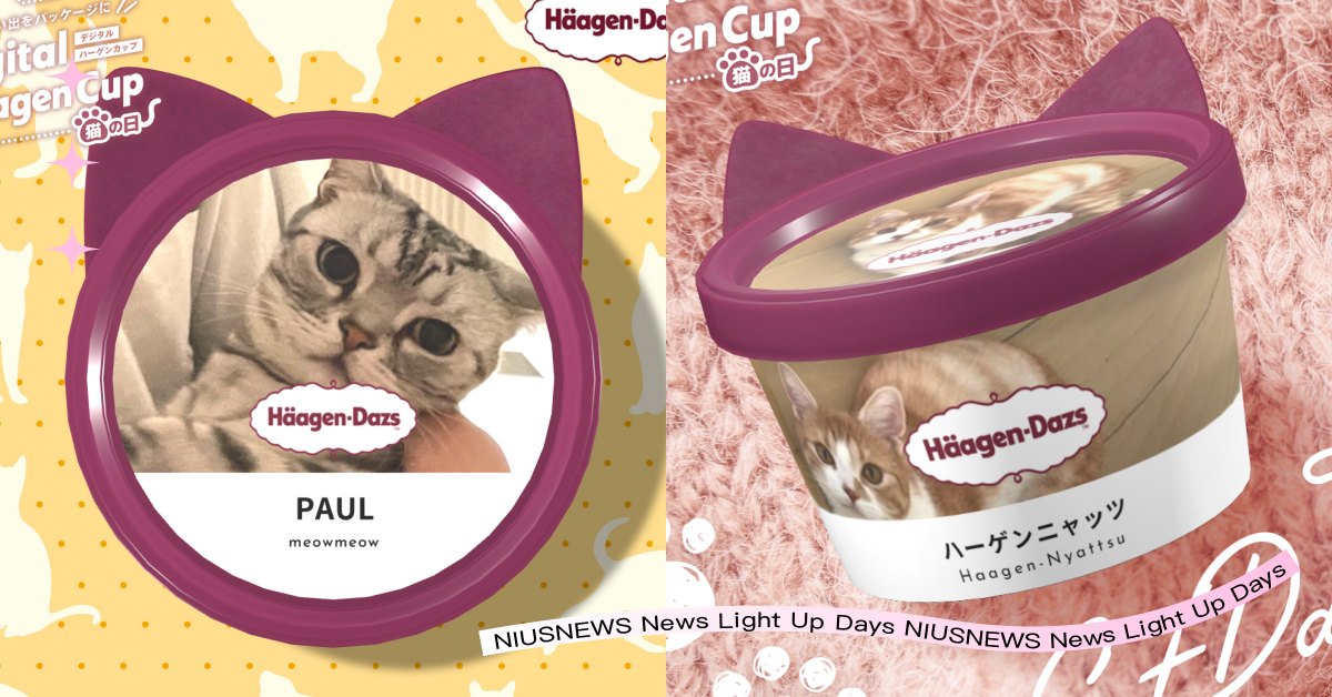 日哈根達斯推「客製貓貓冰淇淋杯頭貼」貓之日限定！4步驟讓自家主子變身最萌口味 Digital Häagen Cup、Häagen-Dazs、猫の日、貓之日、客製、貓貓冰淇淋杯、2/22、