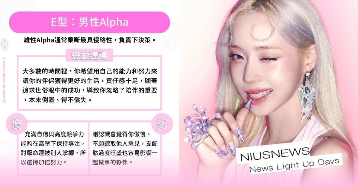 小紅書熱議「ABO性別測驗」！女Alpha控制慾太強、中性Beta因期待而受傷？ 小紅書、ABO性別、ABO性別測驗、Alpha、Beta