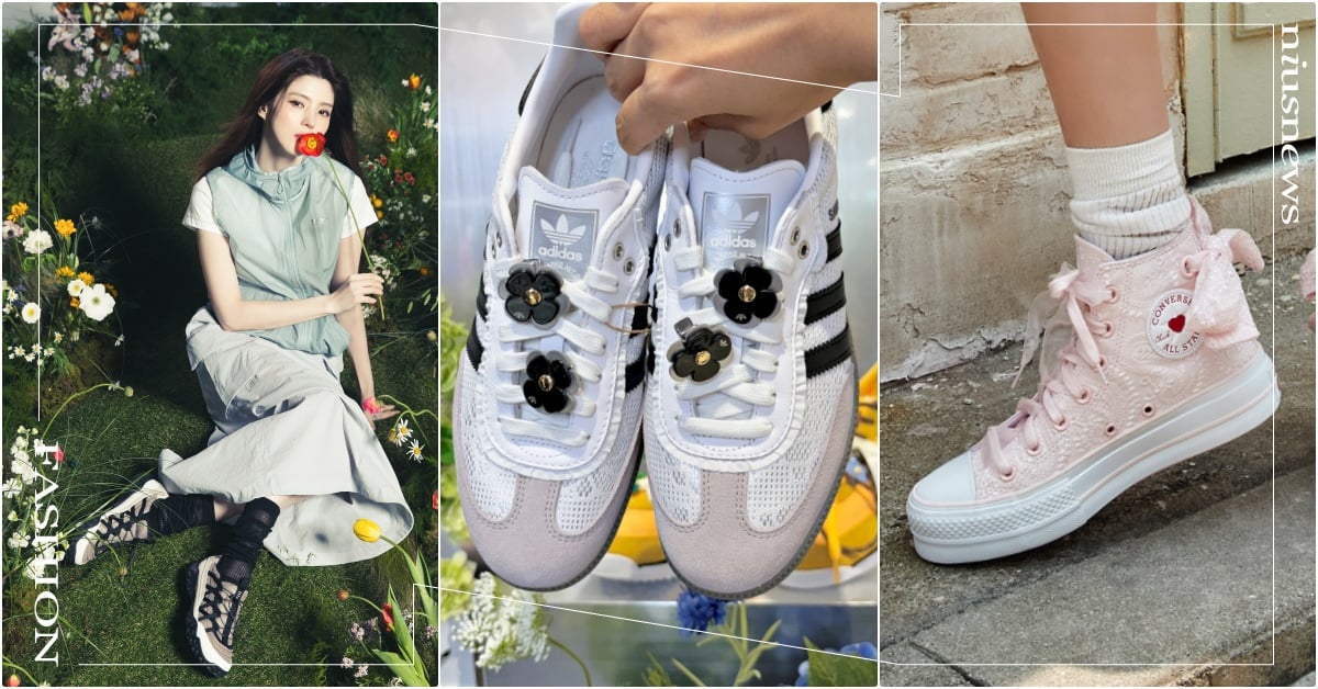2024年6雙「芭蕾風運動鞋」推薦！韓素希同款FILA、adidas蕾絲小花美炸 CONVERSE、CONVERSE蕾絲鞋、CONVERSE芭蕾、FILA韓素希、FILA芭蕾運動鞋、芭蕾運動鞋、爆紅球鞋、2024薄底球鞋、adidas跆拳道鞋、adidas芭蕾、adidasSamba、