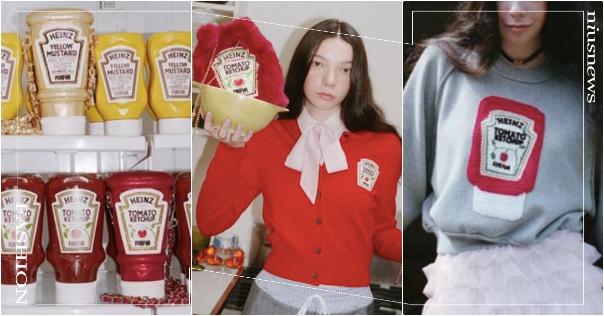 日牌14款聯名「亨氏番茄醬包包、芥末醬針織衫」開賣！醬料瓶1：1背上身超可愛 亨氏番茄醬、亨氏番茄醬聯名、亨氏番茄醬包包、亨氏番茄醬上衣、亨氏公司、黃芥末醬包包、芥末醬聯名、FURFUR日本、FURFUR亨氏番茄醬