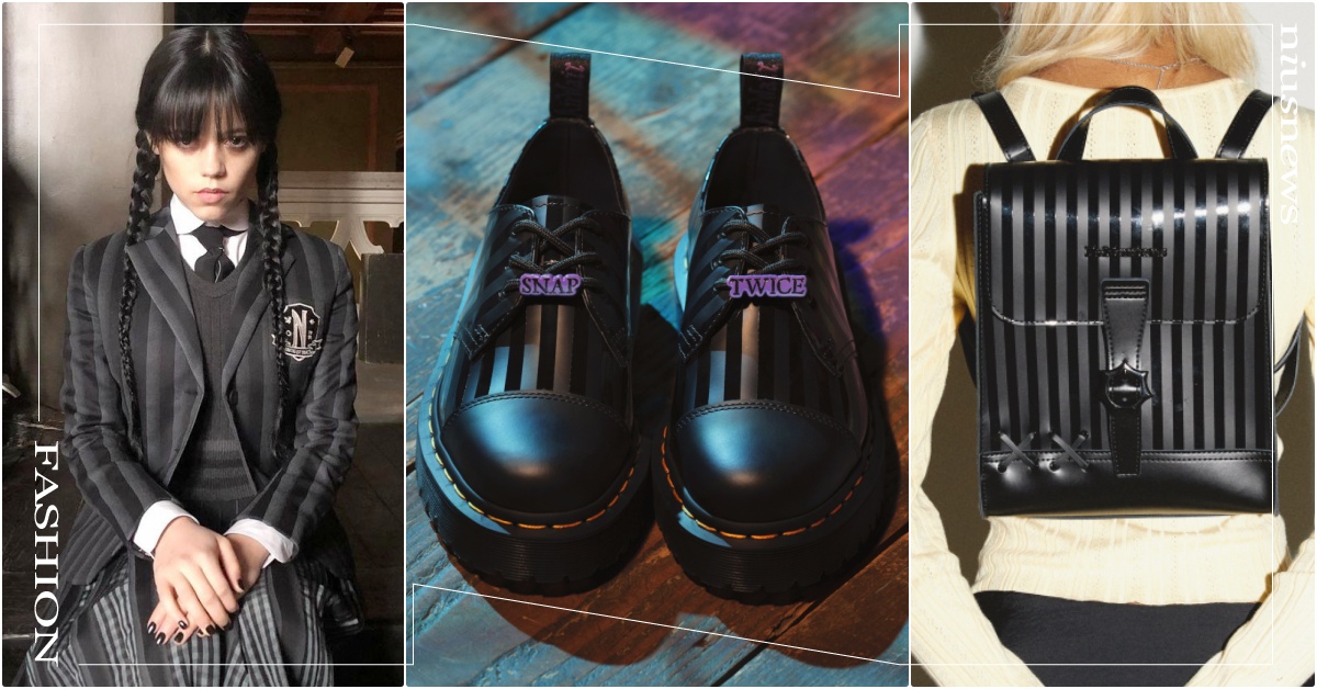 Dr. Martens星期三聯名「哥德樂福鞋、奈落學院馬汀鞋」開賣！收暗黑後背包 DrMartens、DrMartens聯名、DrMartens星期三聯名、DrMartensWednesday、DrMartens馬汀鞋、星期三聯名馬汀鞋、星期三影集