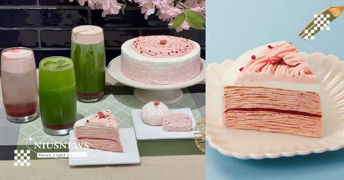 辻利茶舗祭「櫻花季限定甜品」！粉嫩「櫻花千層蛋糕」浪漫必吃，3款全新抹茶＋莓果飲品超清爽 辻利茶舗、櫻花季、櫻花千層蛋糕、莓櫻雲朵抹茶飲