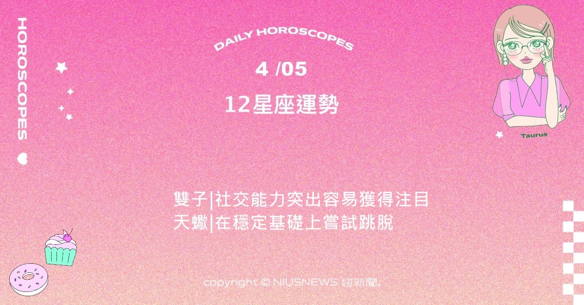 4/5星座點點名：水瓶理性創意大爆發。每日星座進化2.0 星座運勢、當日運勢、星座點點名、每日星座進化2.0