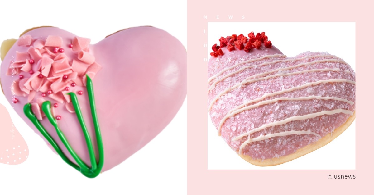 母親節限定愛心甜甜圈！Krispy Kreme「花漾媽媽」粉色花瓣超浪漫，Mister Donut「莓好馨情」愛意滿滿 Krispy Kreme、Mister Donut、甜甜圈、母親節、愛心甜甜圈