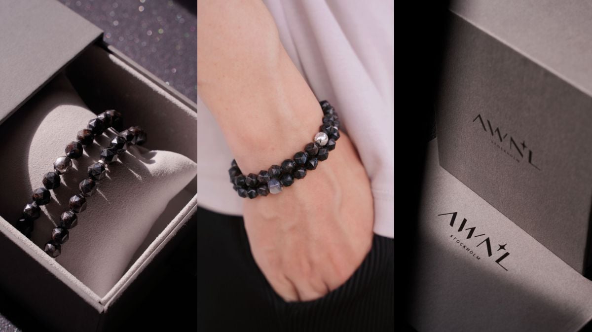 AWNL男士手鍊推薦｜顏值+能量雙滿分送禮首選 瑞典隕石 努烏邁特滾石  水晶手鏈、水晶、隕石、珠寶、瑞典珠寶