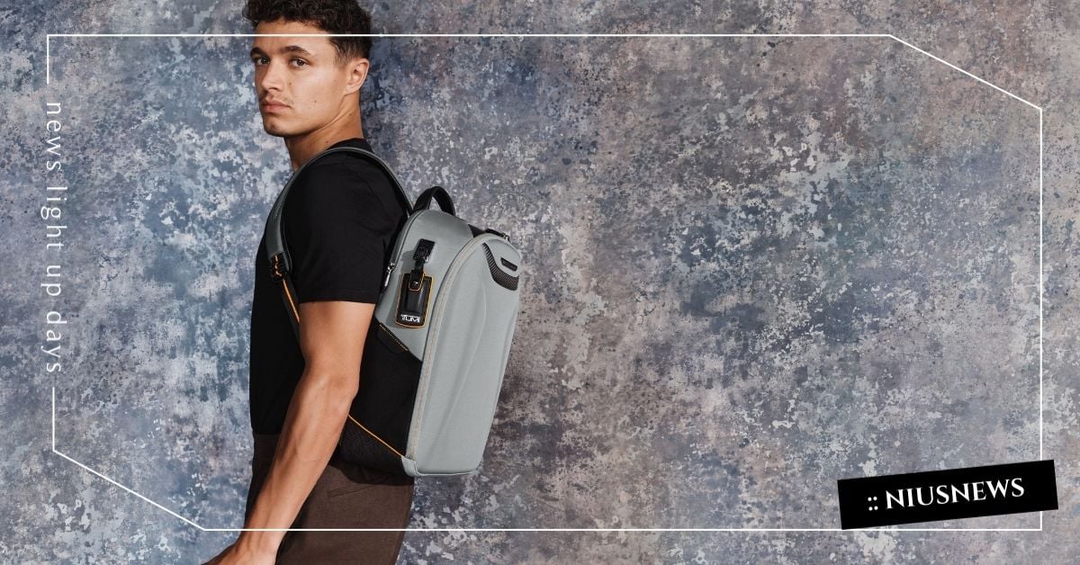 F1新科冠軍 Lando Norris 帥翻！TUMI 聯名系列歡慶奪冠祭出75折甜價，年底出國、男友禮物就鎖定這咖！ TUMI、McLaren、LandoNorris、F1冠軍、機場時尚