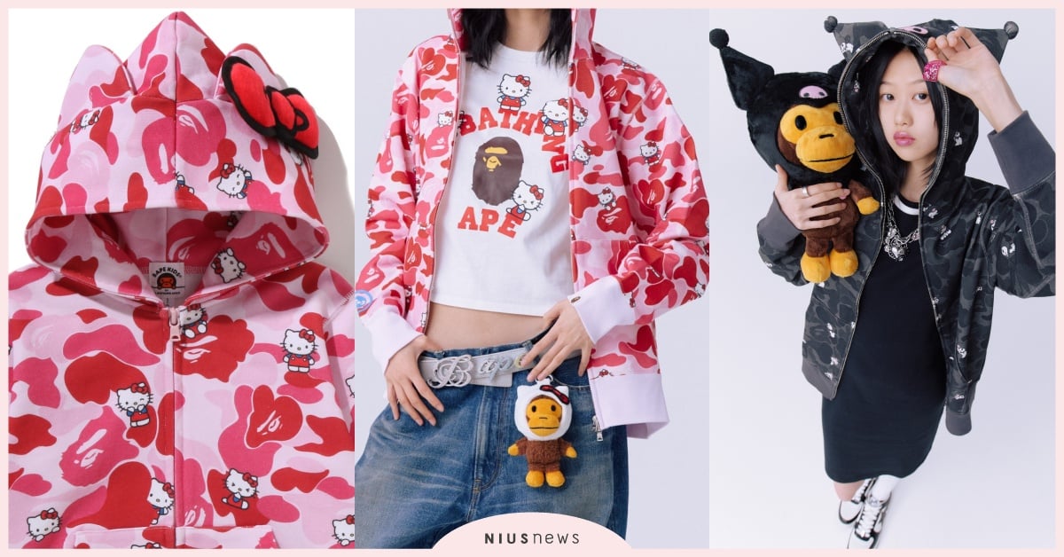 BAPE®三麗鷗聯名「Hello Kitty帽T、酷洛米帽子」來台了！小猴子超萌變身必收 BAPE®台灣、BAPE®聯名、BAPE®三麗鷗、三麗鷗聯名、HelloKitty聯名、酷洛米聯名