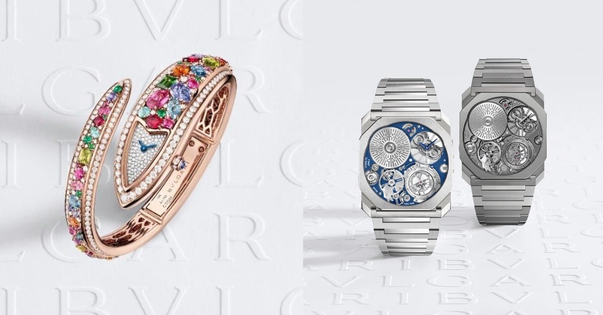 BVLGARI 全新37mm Octo Finissimo、鉚釘靈蛇絕美登場 2026 Watches&Wonders BVLGARI、BvlgariWatches、WatchesandWonders、OctoFinissimo、SerpentiTubogas、SerpentiAeterna、LuxuryWatches、高級腕錶