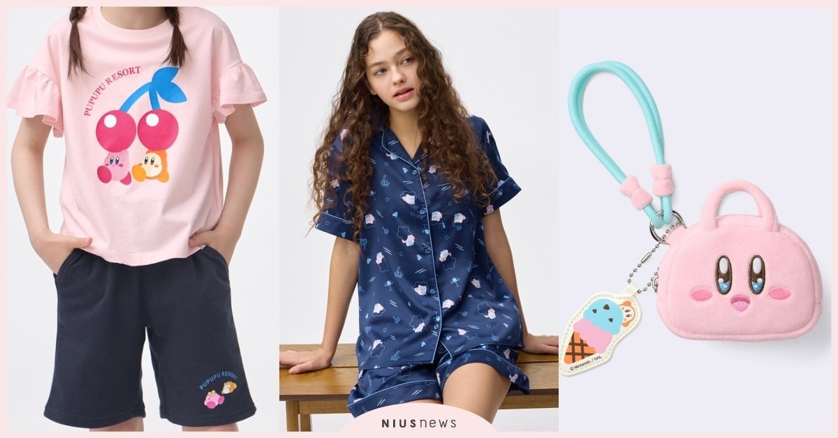 卡比變身「粉紅小包」！GU《星之卡比》24款聯名台灣開賣、瓦豆魯迪居家服必收 星之卡比聯名、星之卡比GU、星之卡比居家服、居家服、星之卡比童裝、GU聯名、GU童裝