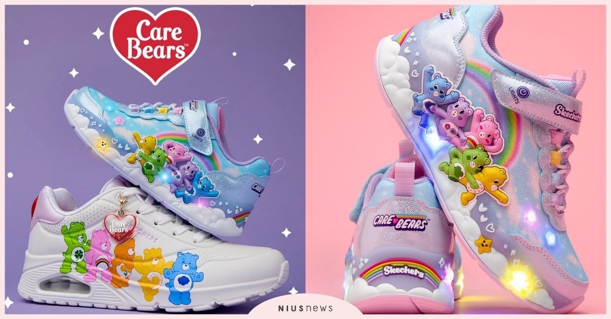 穿上會閃的3D彩虹熊！SKECHERS「6大Care Bears聯名鞋」台灣開賣，熊熊大頭涼鞋必收 Care Bears彩虹熊聯名、Care Bears彩虹熊童鞋、Care Bears彩虹熊聯名SKECHERS、SKECHERS聯名、SKECHERS童鞋、SKECHERS燈鞋