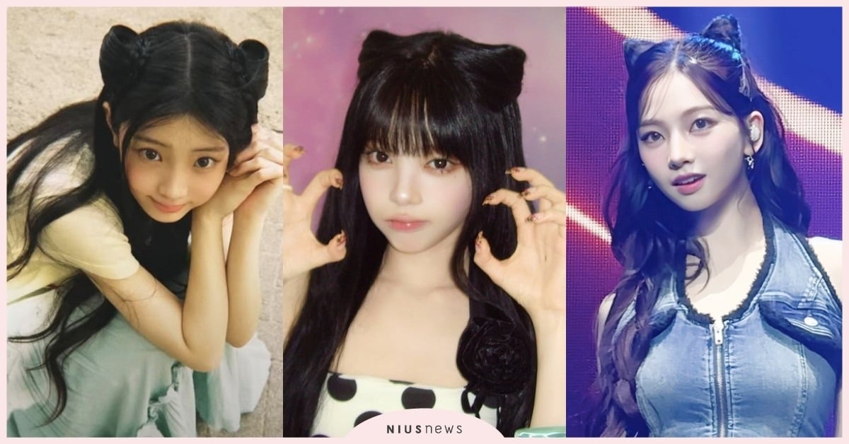 KPOP女偶像變成小貓咪！「貓耳髮型」再度大流行，ILLIT沅禧、KiiiKiii一綁萌翻全網 KPOP女偶像髮型、KPOP女偶像貓耳朵、貓耳朵髮型流行、韓星編髮、韓星貓耳髮型、ILLIT沅禧貓耳、aespa髮型