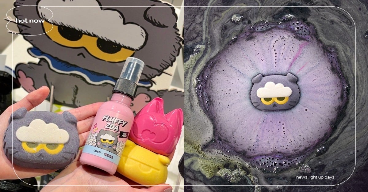 權志龍愛貓ZOA聯名LUSH！亞洲限定4款新品開賣，汽泡彈、沐浴軟糖萌翻 ZOA、聯名、LUSH、權志龍、GD、