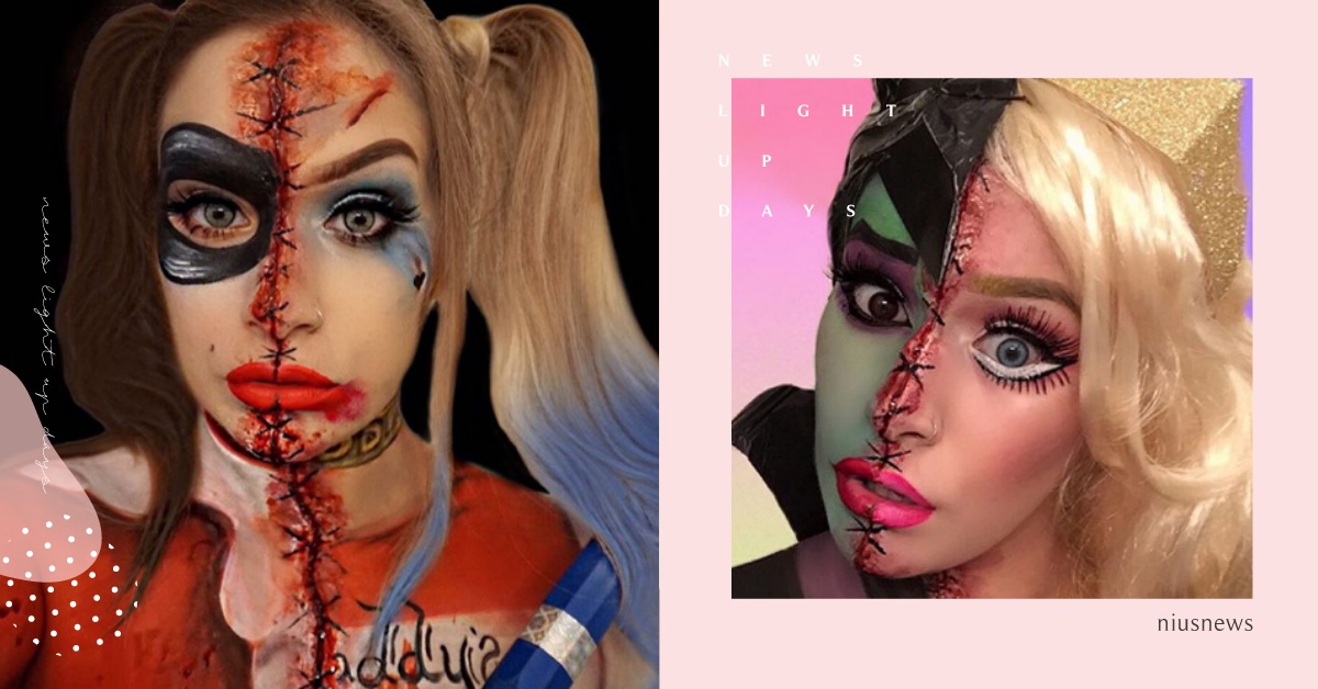 一半睡美人一半黑魔女？特效化妝師高難度「暗黑版角色仿妝」，萬聖就走微血腥路線？ akhanartistry、Aisha、人體彩繪、小丑女、睡美人
