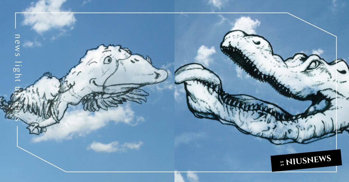 隨便一朵雲就能變成史前巨獸！插畫家的白雲狂想曲 雲、想像、藍天、阿根廷插畫家、Martin Feijoo