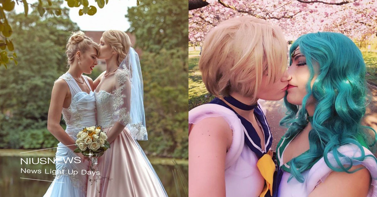 天王星和海王星接吻也美如畫報！丹麥女同coser的絕美婚紗宛如童話故事 同性戀、女同志、愛情、婚紗照、coser