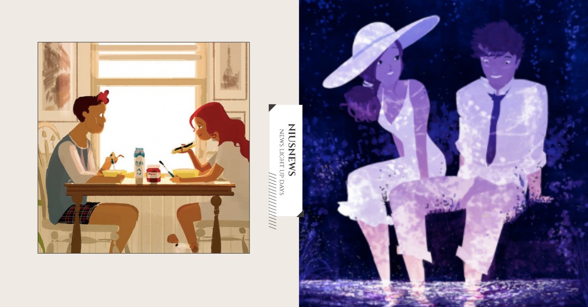 一早起床就想看到你！插畫家用最溫柔的筆觸點出深陷愛情旋渦的情侶日常 插畫家、溫暖、手繪風格、法國、藝術