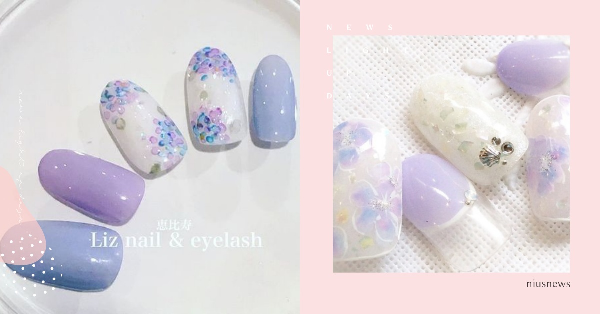 賞繡球花美甲也要有搭配！8款仙氣爆棚「繡球花指彩」你pick誰？ 夏日、繡球花、指彩、優雅、氣質、大人感、華麗、簡單、日本