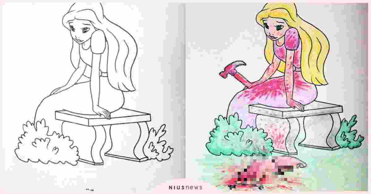 兒童不宜！「成人版著色本」讓童年一秒幻滅 惡搞、畫畫、長大、小孩、塗鴉