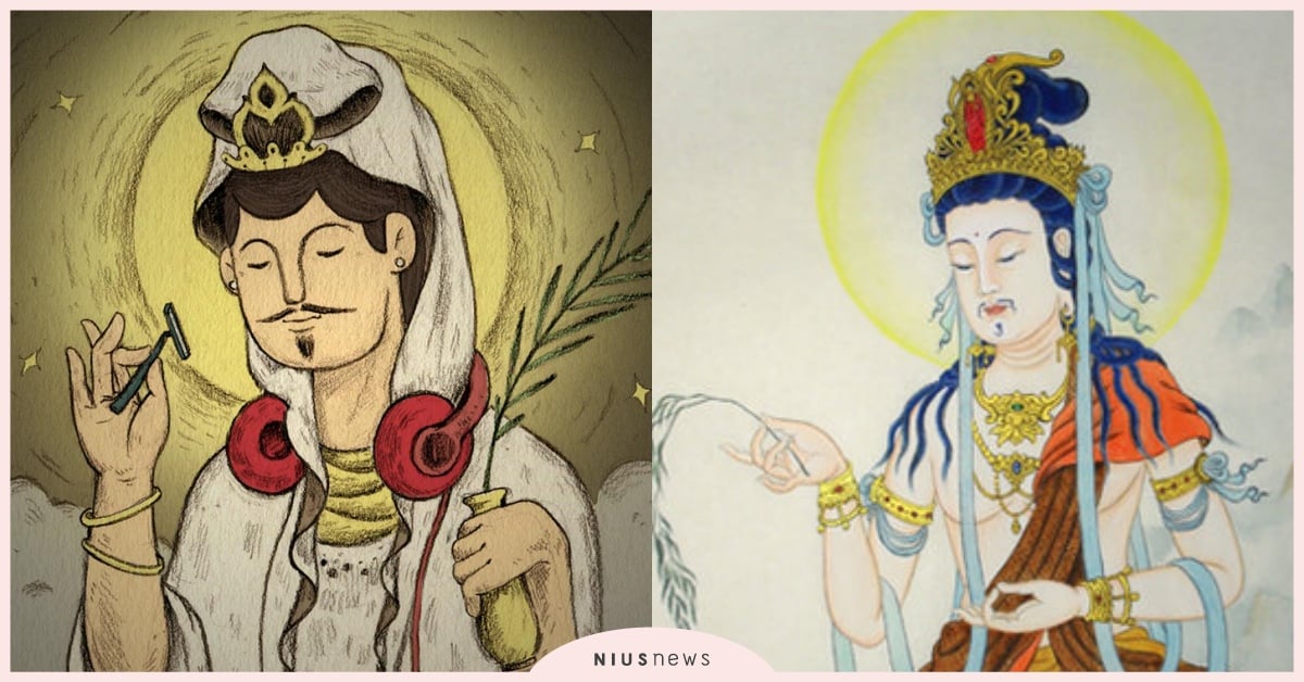 你知道嗎？最早的觀音其實不是女性形象，而是留著小鬍子的大叔？ 冷知識 鬍子 熟男 性轉