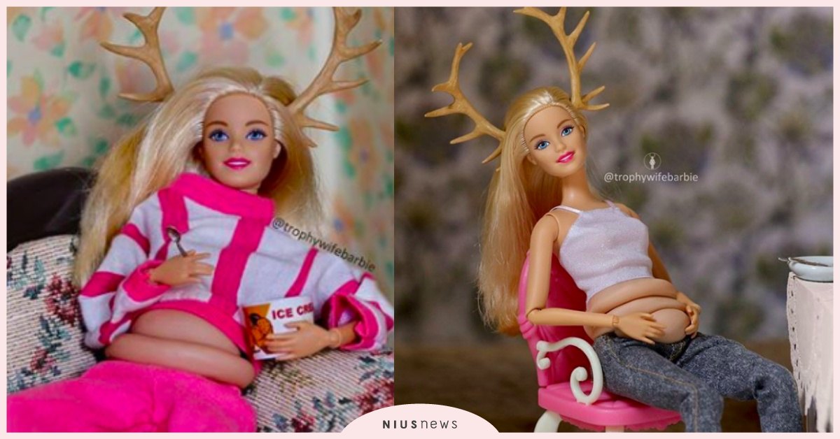 假日就是要耍廢！「肥肉露出、胸部下垂...」芭比擺脫偶像包袱崩壞了！ trophywifebarbie、惡搞、barbie、AnneliesHofmeyr、崩壞
