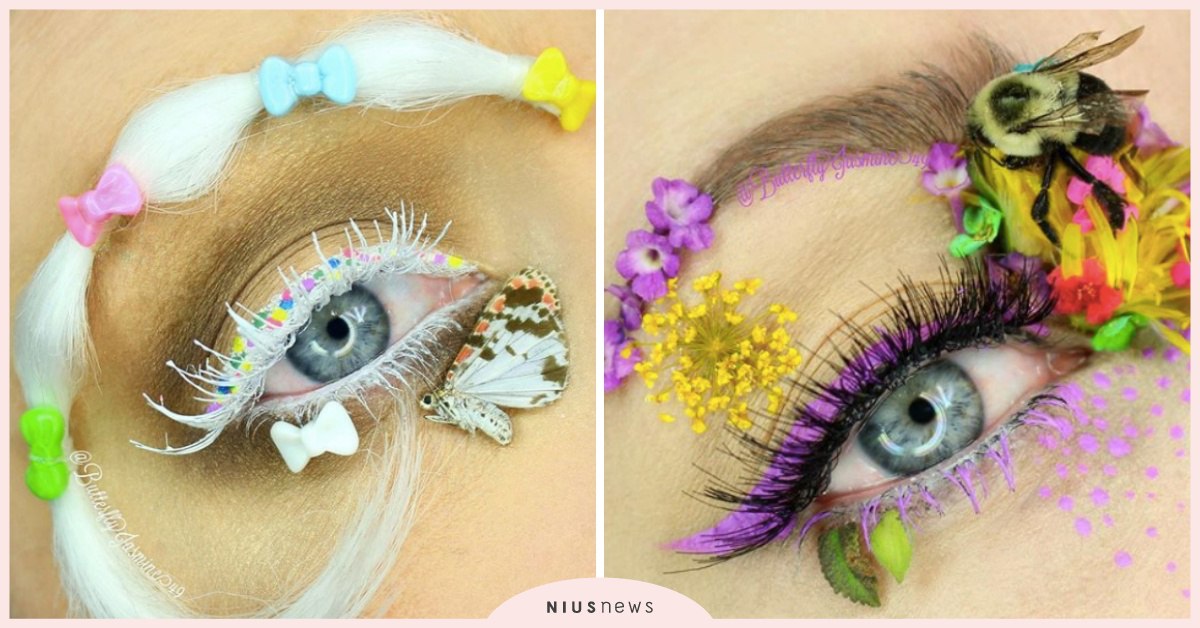 把蟲放在臉上不會癢嗎？衝擊力十足的「昆蟲妝」挑戰你的視神經 昆蟲妝、特效妝、化妝師、Jasmine、butterflyjasmine49