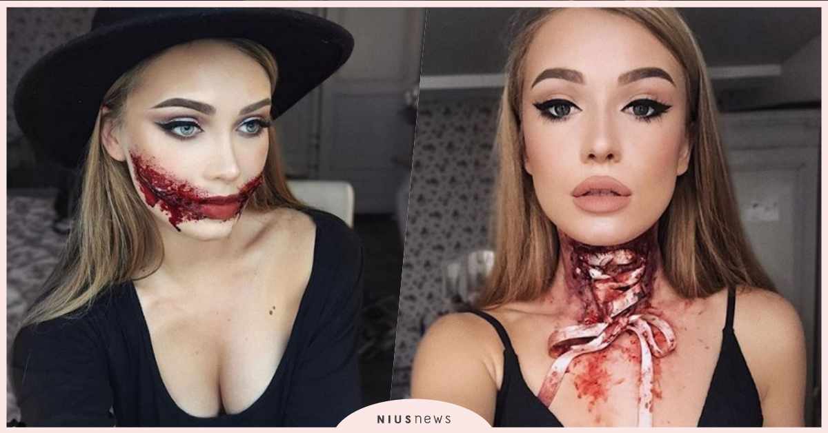 用你的肌肉打個蝴蝶結如何？「優雅派獵奇」特效妝美得你毛骨悚然 獵奇、暗黑美學、特效妝、化妝、MonikaFalčik、powerpuffmoniq