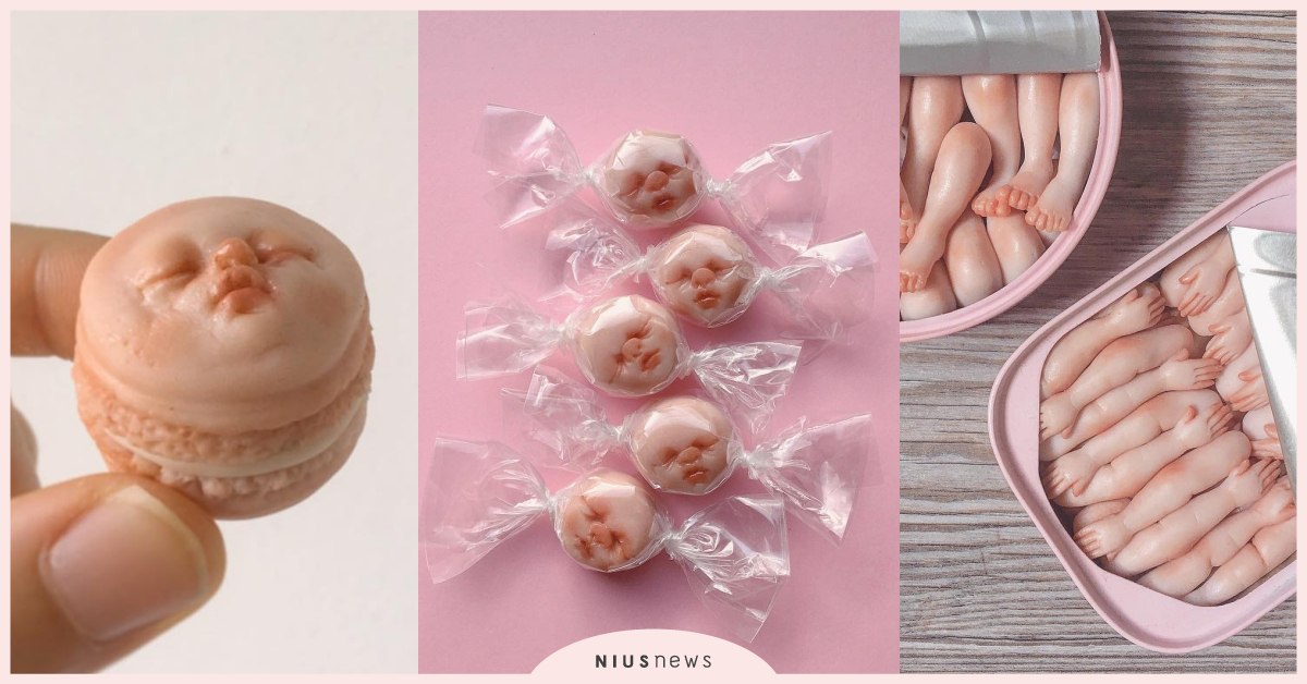 20多萬人追隨的「嬰兒」造型甜點你敢吃嗎？新加坡鬼才藝術家的異想世界 QIXUAN LIM、Qimmyshimmy、嬰兒甜點、人體甜點