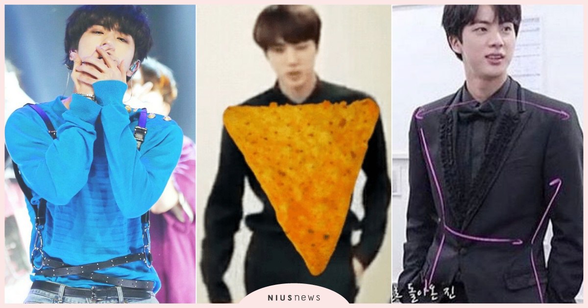 名品身材像「多力多滋」？防彈少年團Jin太平洋肩、小蠻腰性感倒三角零誤差被瘋傳啦！ 防彈少年團、Jin、多力多滋身材、金碩珍、多力多滋BODY、韓星身材、男偶像身材、太平洋肩、防彈身材、BTS